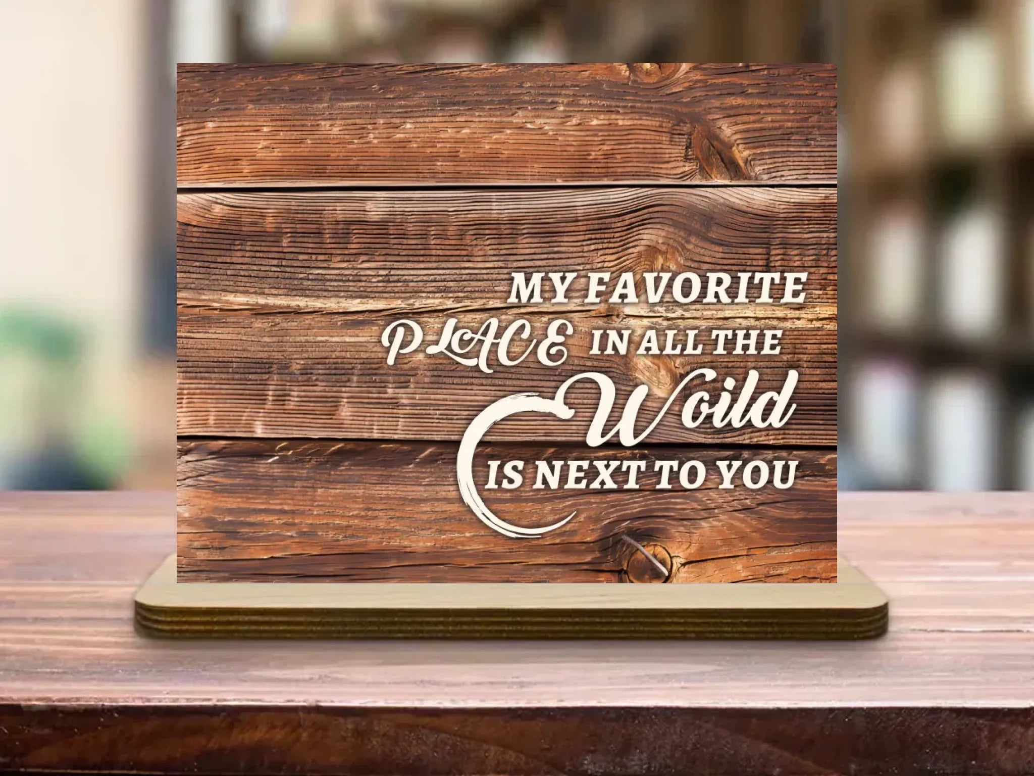 Tree Hearts - Personalized Custom 2 - Layer Wood Plaque With Flat Base 750691 - 751210 - DiyGiftly