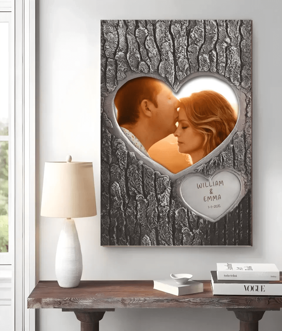 Tree Of Love Personalized - Custom Canvas & Poster - Wood Framed Canvas & Framed Poster - Perfect Gift for Love,Valentine's Day gift 759051 - DiyGiftly
