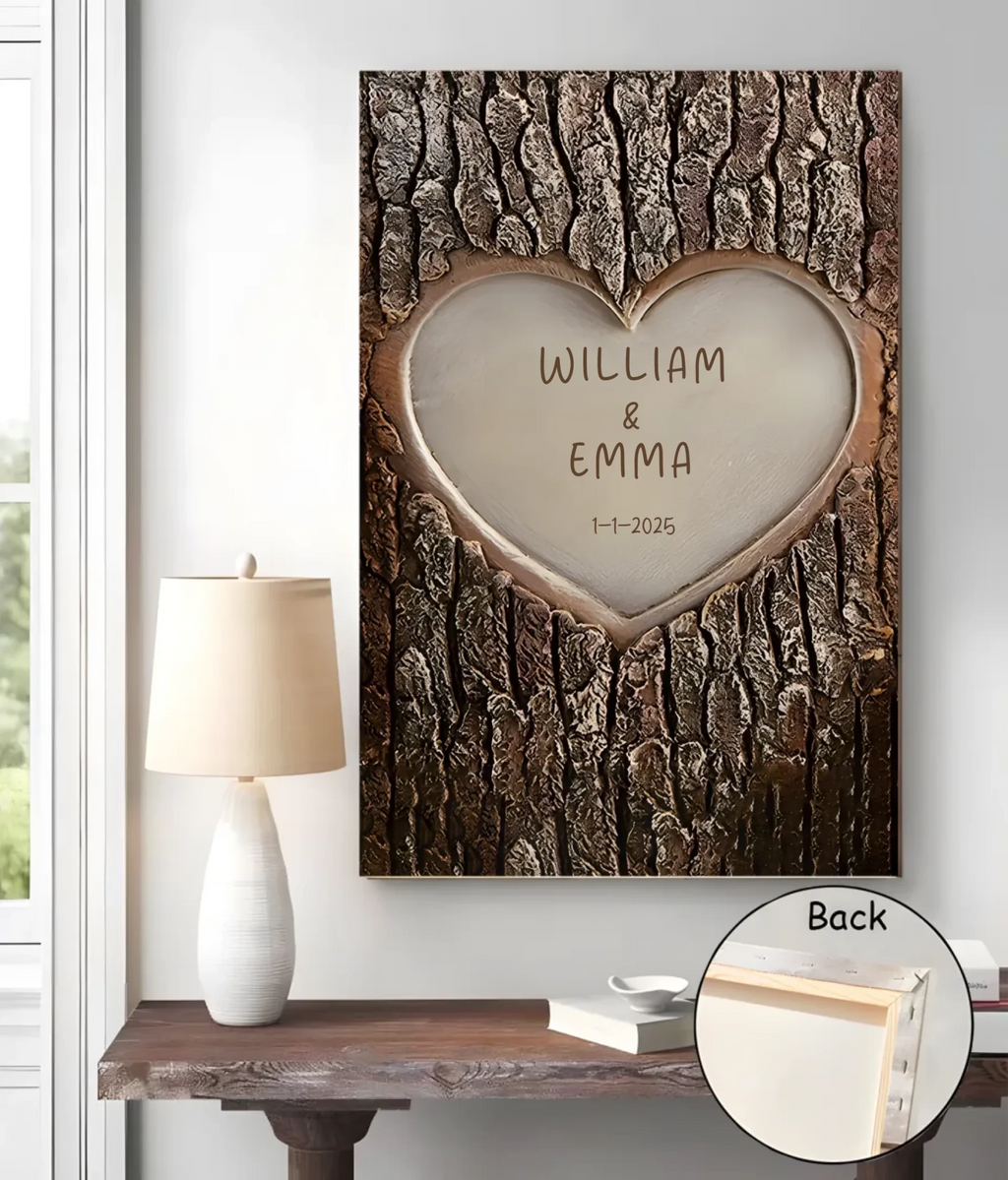 Tree Of Love Personalized - Custom Canvas & Poster - Wood Framed Canvas & Framed Poster - Perfect Gift for Love,Valentine's Day gift 759051 - DiyGiftly
