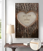 Tree Of Love Personalized - Custom Canvas & Poster - Wood Framed Canvas & Framed Poster - Perfect Gift for Love,Valentine's Day gift 759051 - DiyGiftly