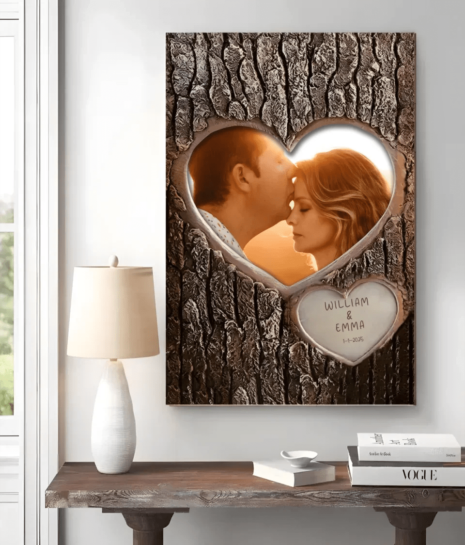 Tree Of Love Personalized - Custom Canvas & Poster - Wood Framed Canvas & Framed Poster - Perfect Gift for Love,Valentine's Day gift 759051 - DiyGiftly