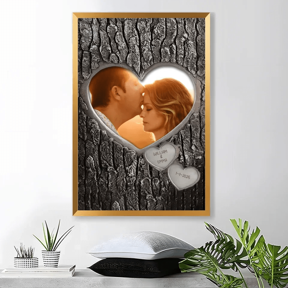 Tree Of Love Personalized - Custom Canvas & Poster - Wood Framed Canvas & Framed Poster - Perfect Gift for Love,Valentine's Day gift 759051 - DiyGiftly