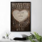 Tree Of Love Personalized - Custom Canvas & Poster - Wood Framed Canvas & Framed Poster - Perfect Gift for Love,Valentine's Day gift 759051 - DiyGiftly