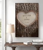 Tree Of Love Personalized - Custom Canvas & Poster - Wood Framed Canvas & Framed Poster - Perfect Gift for Love,Valentine's Day gift 759051 - DiyGiftly