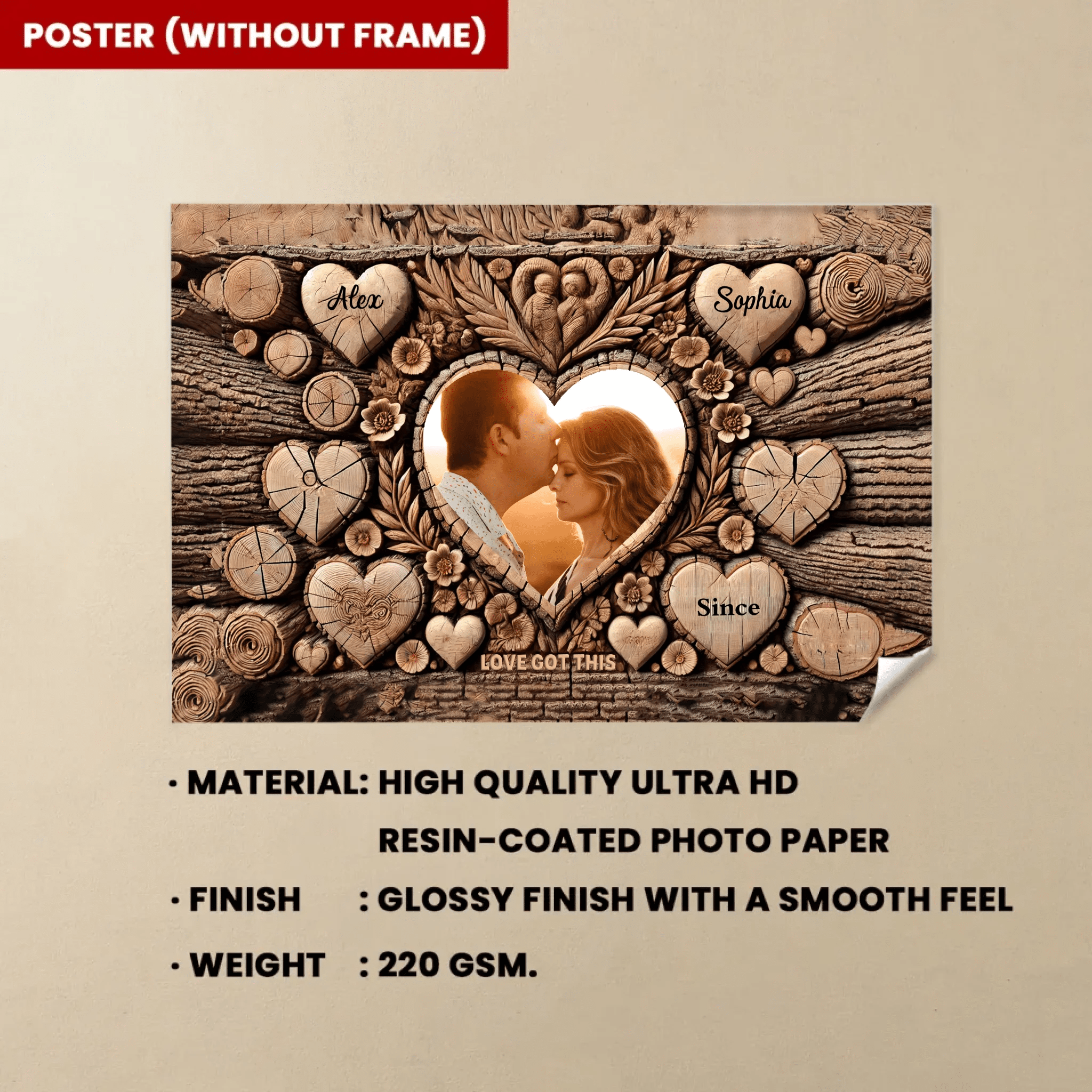 Tree Witnesses Our Love - Personalized Poster or Canvas 750707 - 751188 - DiyGiftly