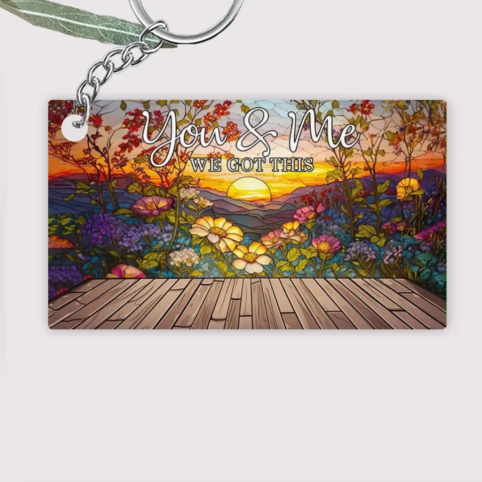 Turn Your Love Into Art You & Me We Got This - Personalized Keychain 736232 - DiyGiftly