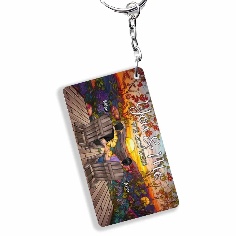 Turn Your Love Into Art You & Me We Got This - Personalized Keychain 736232 - DiyGiftly