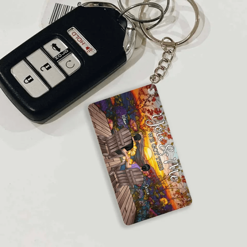 Turn Your Love Into Art You & Me We Got This - Personalized Keychain 736232 - DiyGiftly