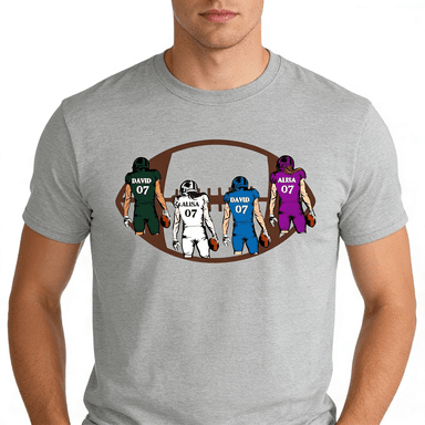 Two Football Players - Personalized T-Shirt, Gift For Football Lovers, Football Fan 738804 - DiyGiftly