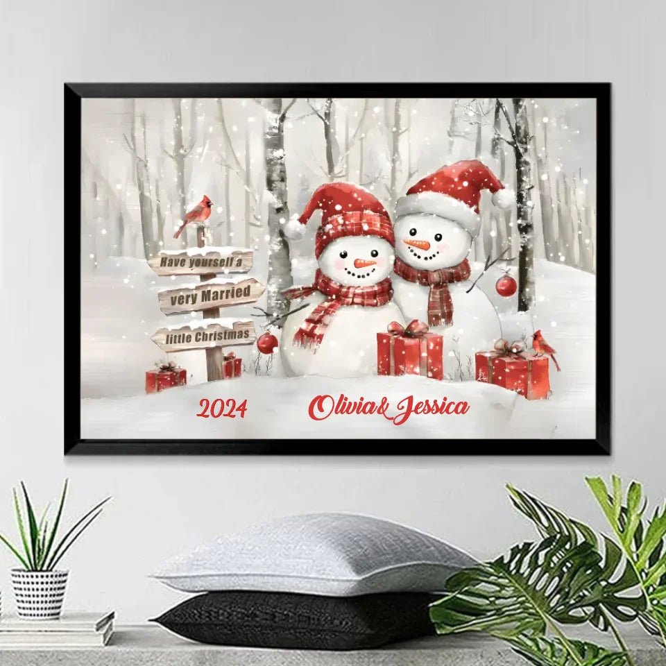 Unique Christmas Gifts for Couples Personalized Newlyweds Gifts Poster 731623 - 731632 - DiyGiftly