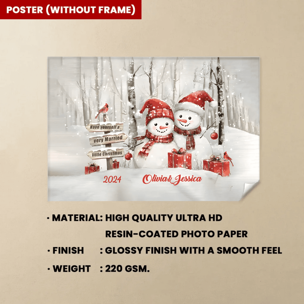 Unique Christmas Gifts for Couples Personalized Newlyweds Gifts Poster 731623 - 731632 - DiyGiftly