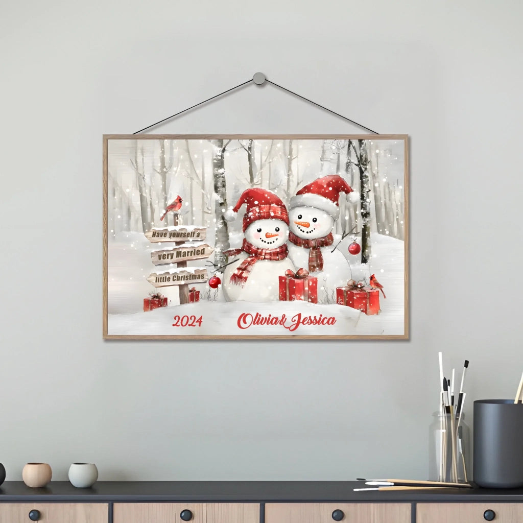 Unique Christmas Gifts for Couples Personalized Newlyweds Gifts Wooden Plaque 731623 - DiyGiftly