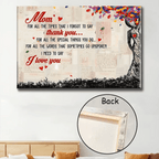 Unspoken Words For Mom - Personalized Poster/Wrapped Canvas - Birthday, Mother's Day Gift From Daughter, Son, Grandchildren 712227 - 713628 - DiyGiftly