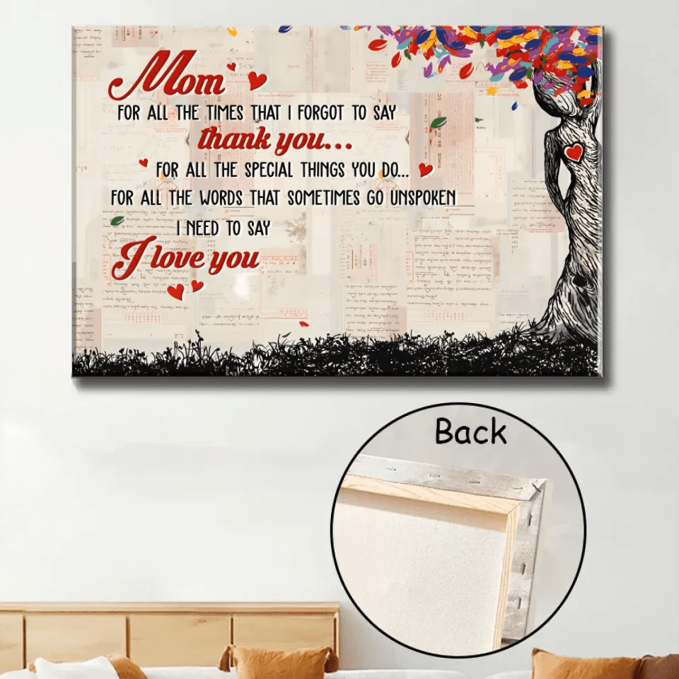 Unspoken Words For Mom - Personalized Poster/Wrapped Canvas - Birthday, Mother's Day Gift From Daughter, Son, Grandchildren 712227 - 713628 - DiyGiftly