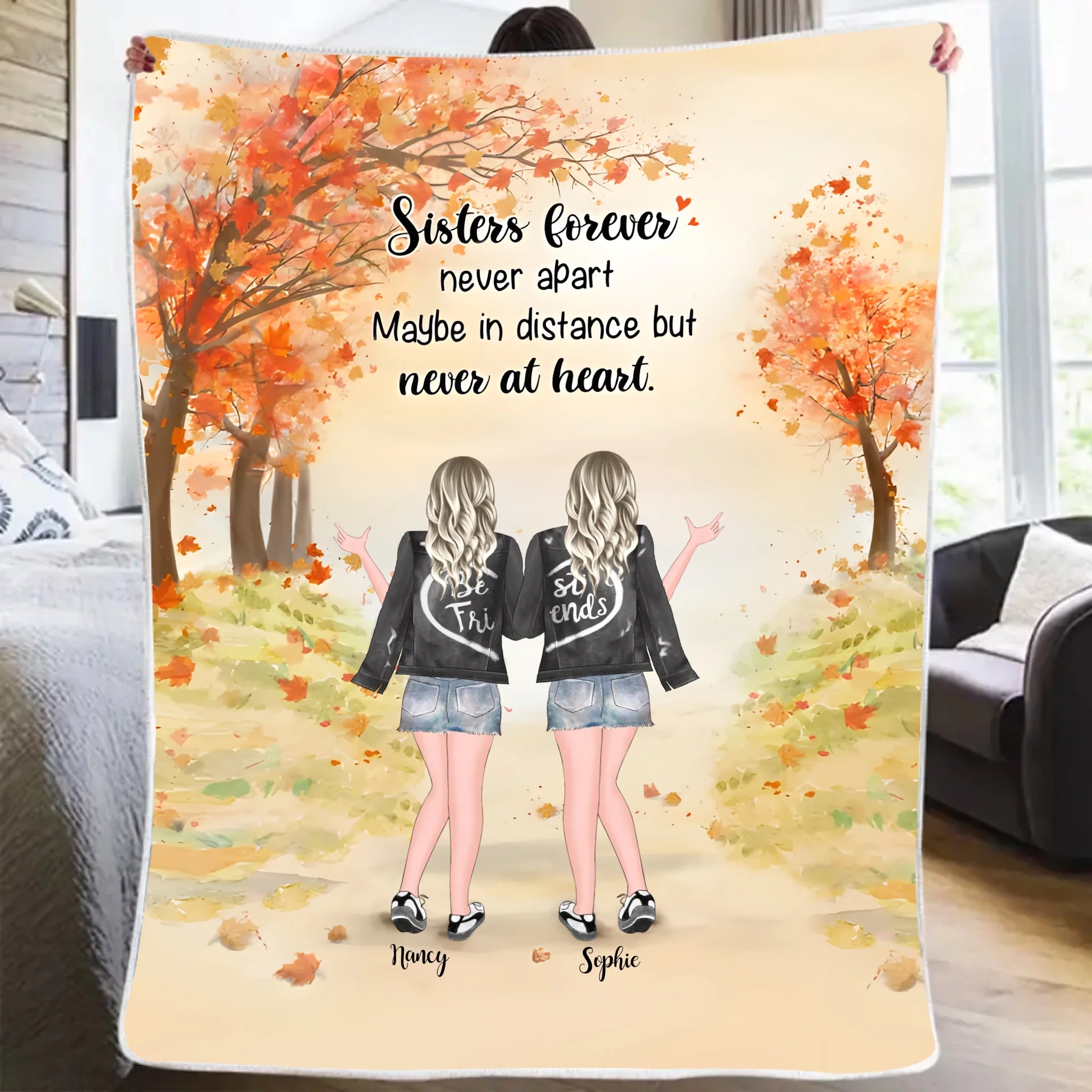 flannel blanket personalized design gift for best friend