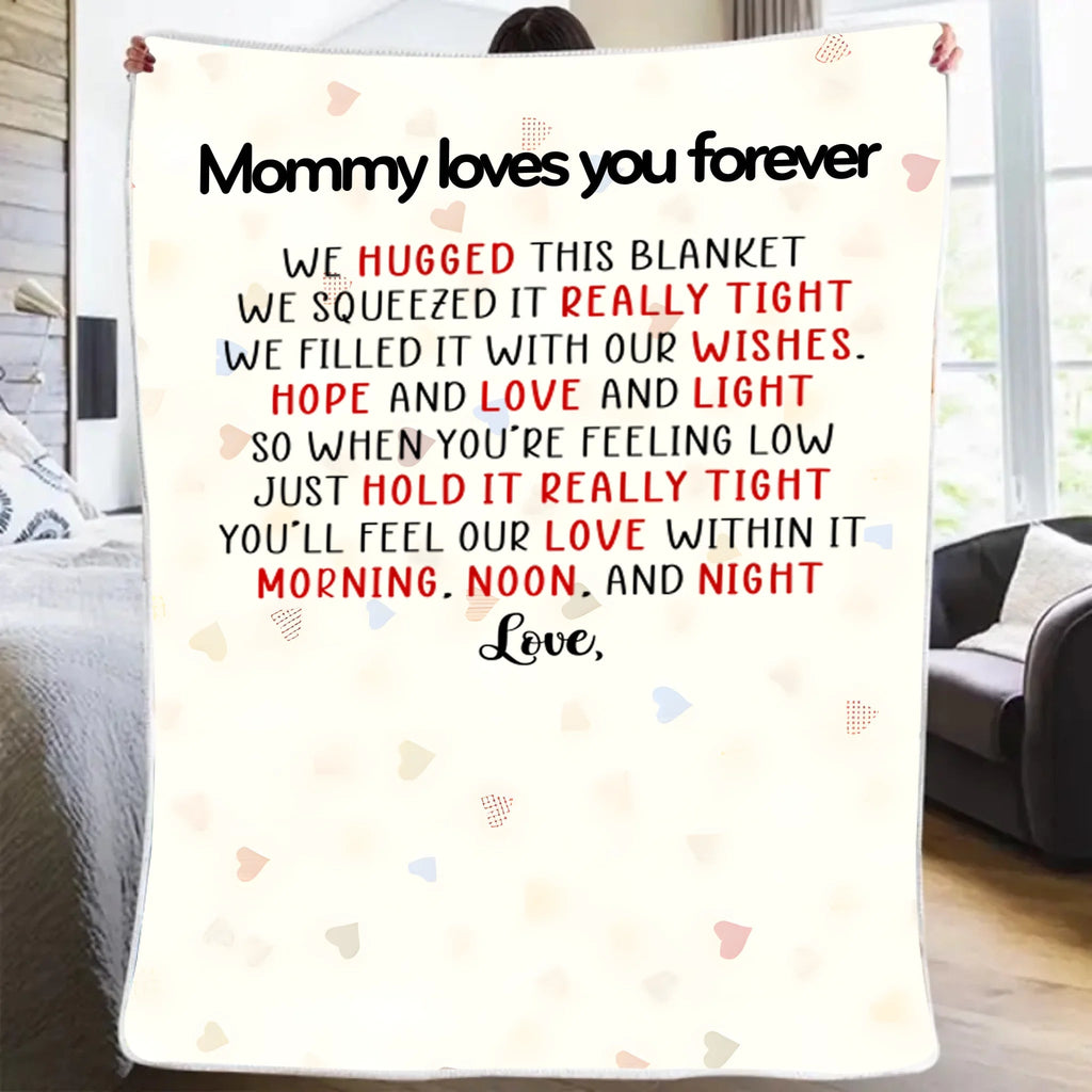 blanket gift for daughter personalized cozy nights close up