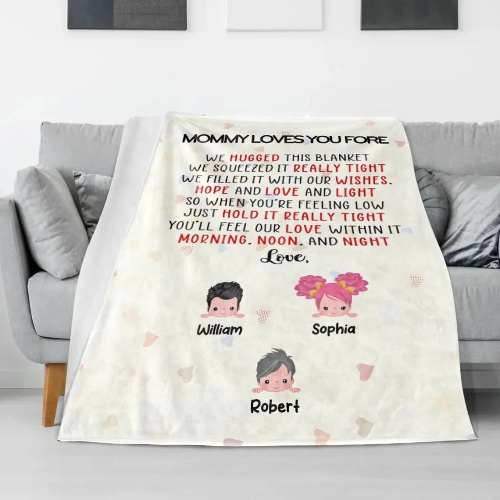 blanket personalized cozy nights gift for daughter front view