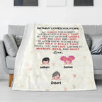 blanket personalized cozy nights gift for daughter front view