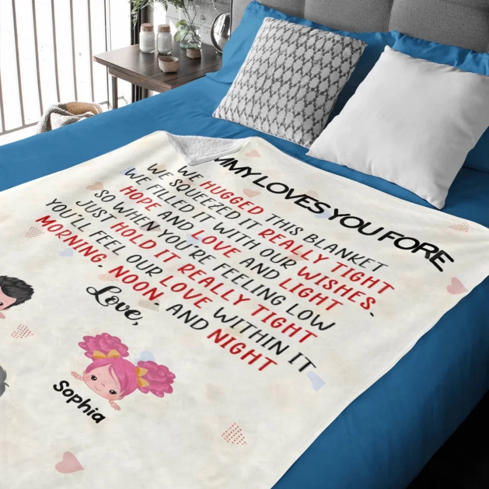 personalized blanket gift for daughter cozy nights product photo
