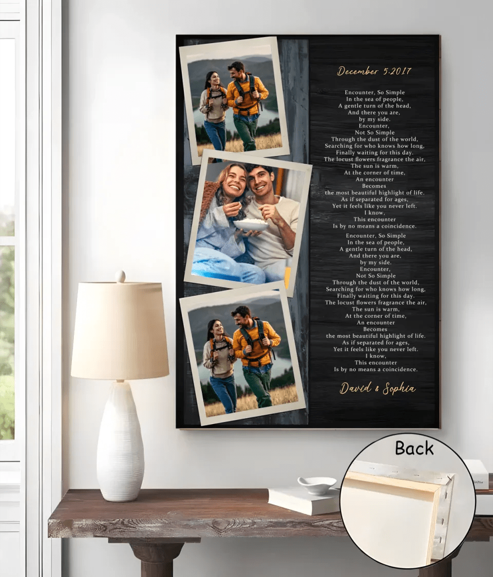 Upload Photo Canvas - Beautiful Poetry - Anniversary Gift for Husband, Wife 733557 - 733558 - DiyGiftly