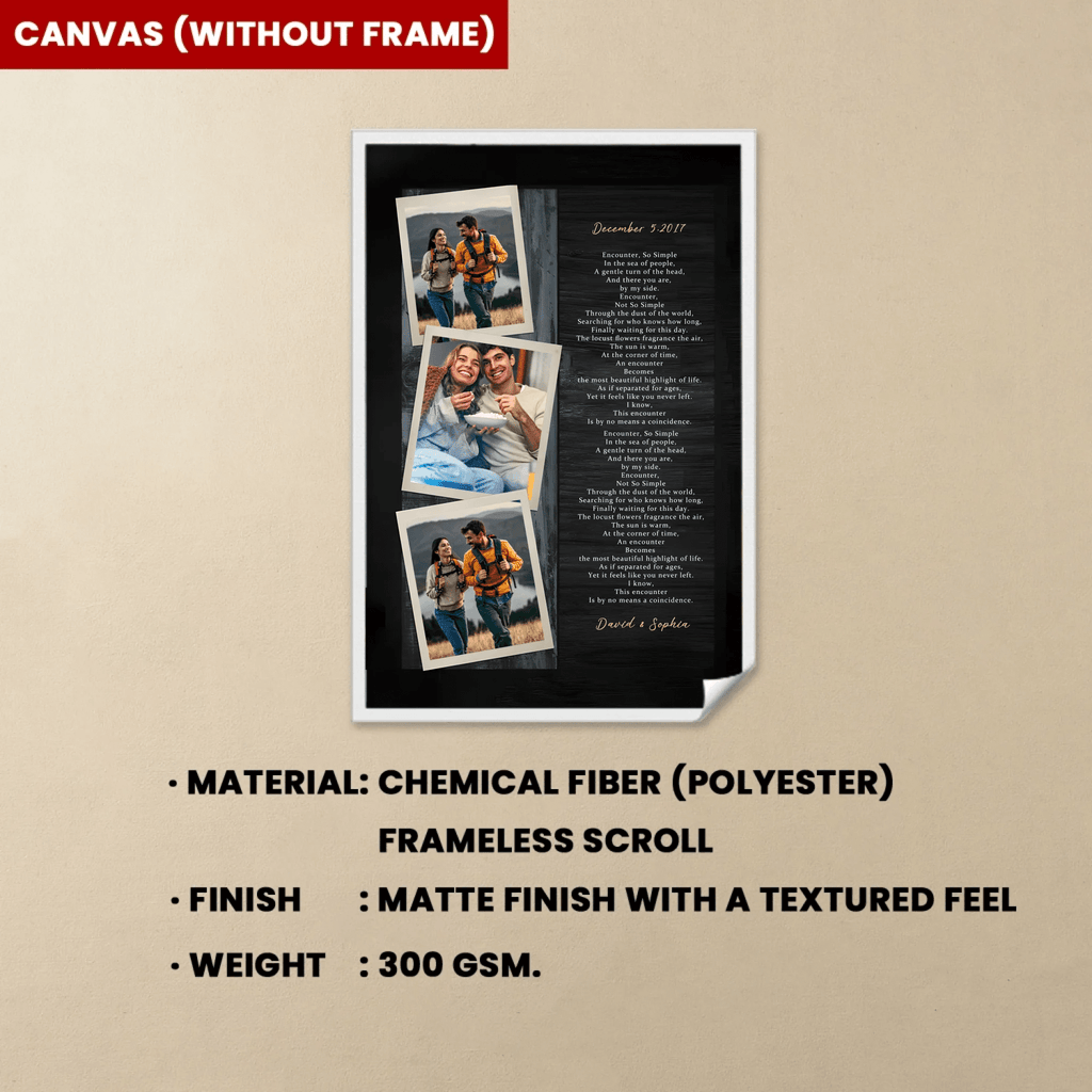 Upload Photo Canvas - Beautiful Poetry - Anniversary Gift for Husband, Wife 733557 - 733558 - DiyGiftly