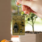 US Army, E 2 Marines Private First Class – Acrylic Keychain, Personalized Military Gift, Custom Engraved Key Ring for Soldiers, Veterans, or Patriotic Keepsake 10453248 - DiyGiftly