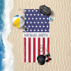 US Flag Personalized Beach Towel Personalized Name Bath Towel Custom Pool Towel Beach Towel With Name Outside Birthday Vacation Gift 75624448 - DiyGiftly