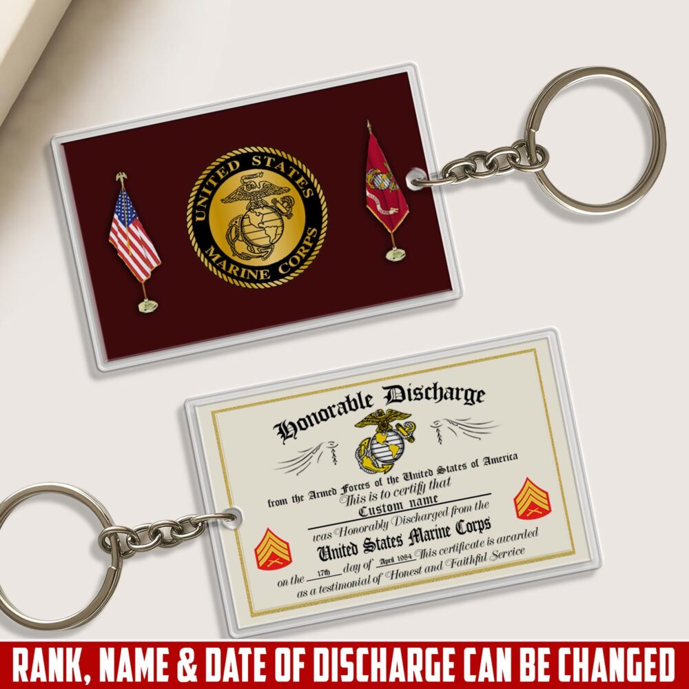 US Marine Corps, E 9 Marines Sergeant Major – Acrylic Keychain, Personalized Military Gift, Custom Engraved Key Ring for Soldiers, Veterans, or Patriotic Keepsake 67160576 - DiyGiftly
