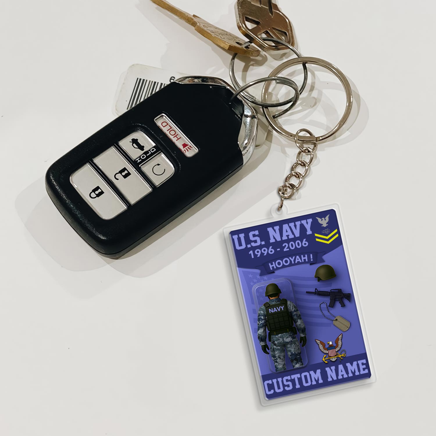 US Navy, E 2 Marines Private First Class – Acrylic Keychain, Personalized Military Gift, Custom Engraved Key Ring for Soldiers, Veterans, or Patriotic Keepsake 47633152 - DiyGiftly