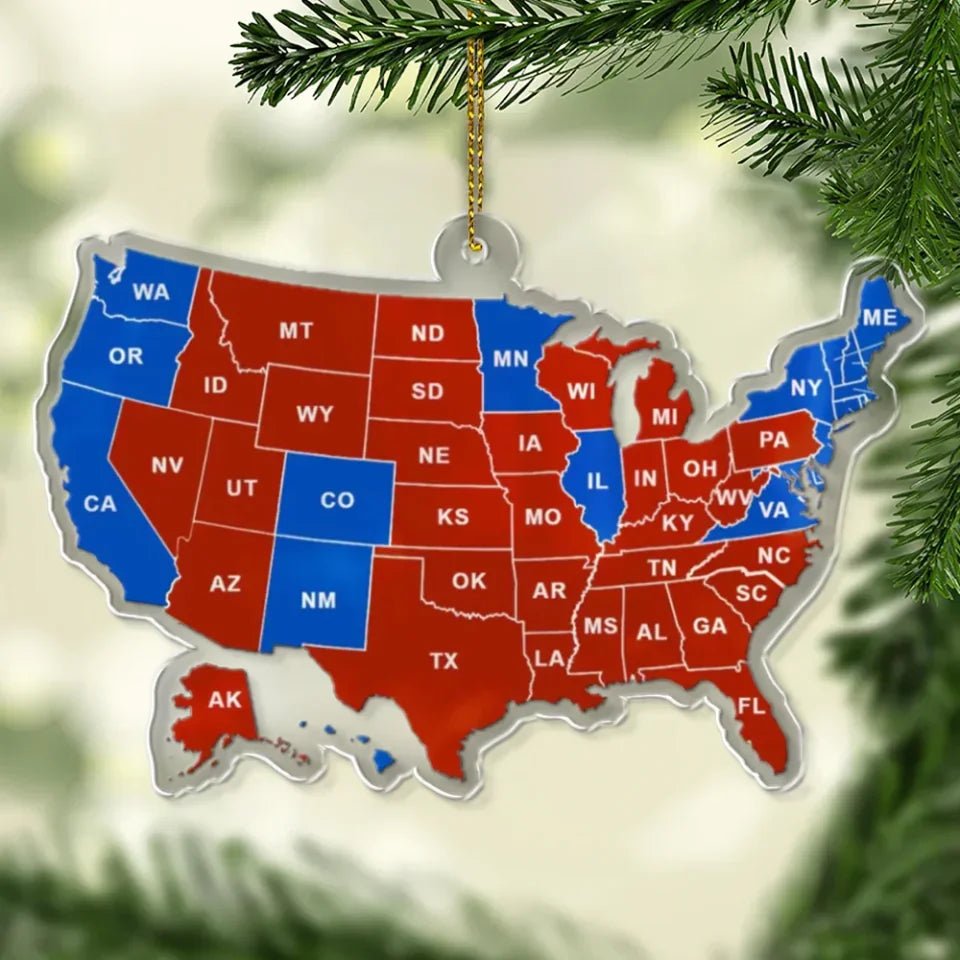 US Presidential Election 2024 Acrylic Ornament, Trump Ornament Gift, Trump 45 47 President Ornament, Trump Christmas Gift, Trump Won Ornament 723913 - DiyGiftly
