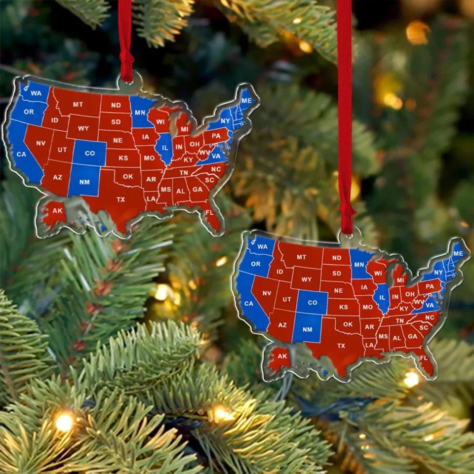 US Presidential Election 2024 Acrylic Ornament, Trump Ornament Gift, Trump 45 47 President Ornament, Trump Christmas Gift, Trump Won Ornament 723913 - DiyGiftly