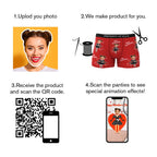 personalized face photo heart theme design mens underwear gift for boyfriend