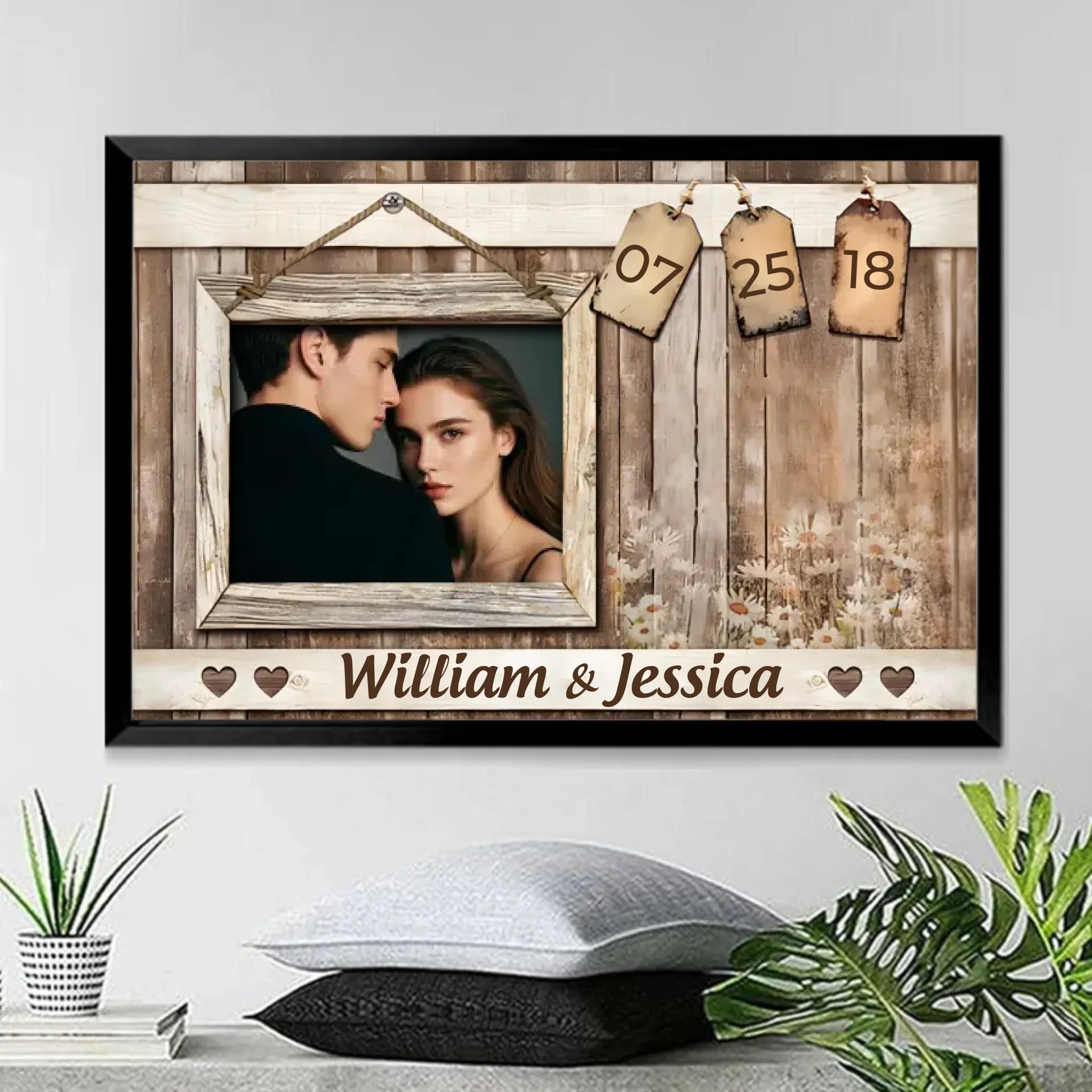 Valentine Gift For Couples We Decided On Forever Custom Name Personalized Canvas Print Wall Art 760971 - DiyGiftly