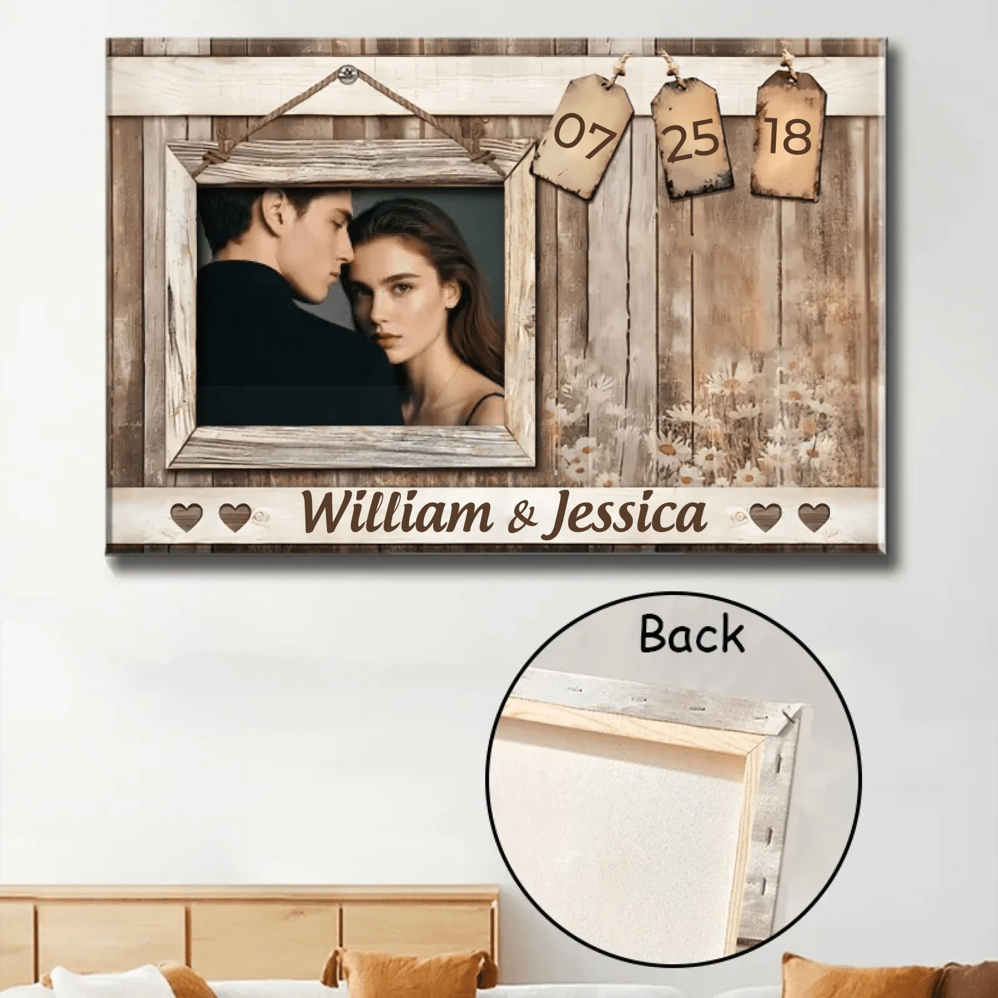 Valentine Gift For Couples We Decided On Forever Custom Name Personalized Canvas Print Wall Art 760971 - DiyGiftly