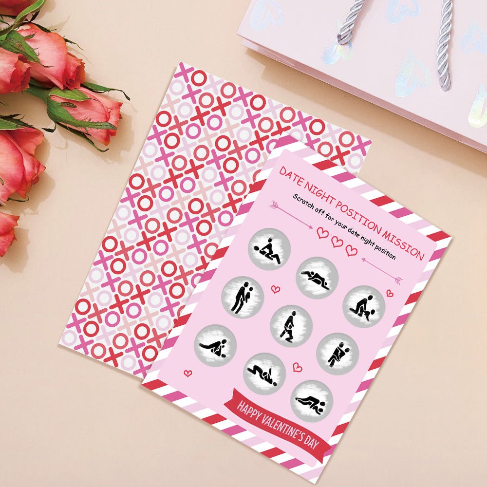 Valentine's Day Date Night Naughty Scratch Card Surprise Funny Position Scratch off Card - DiyGiftly