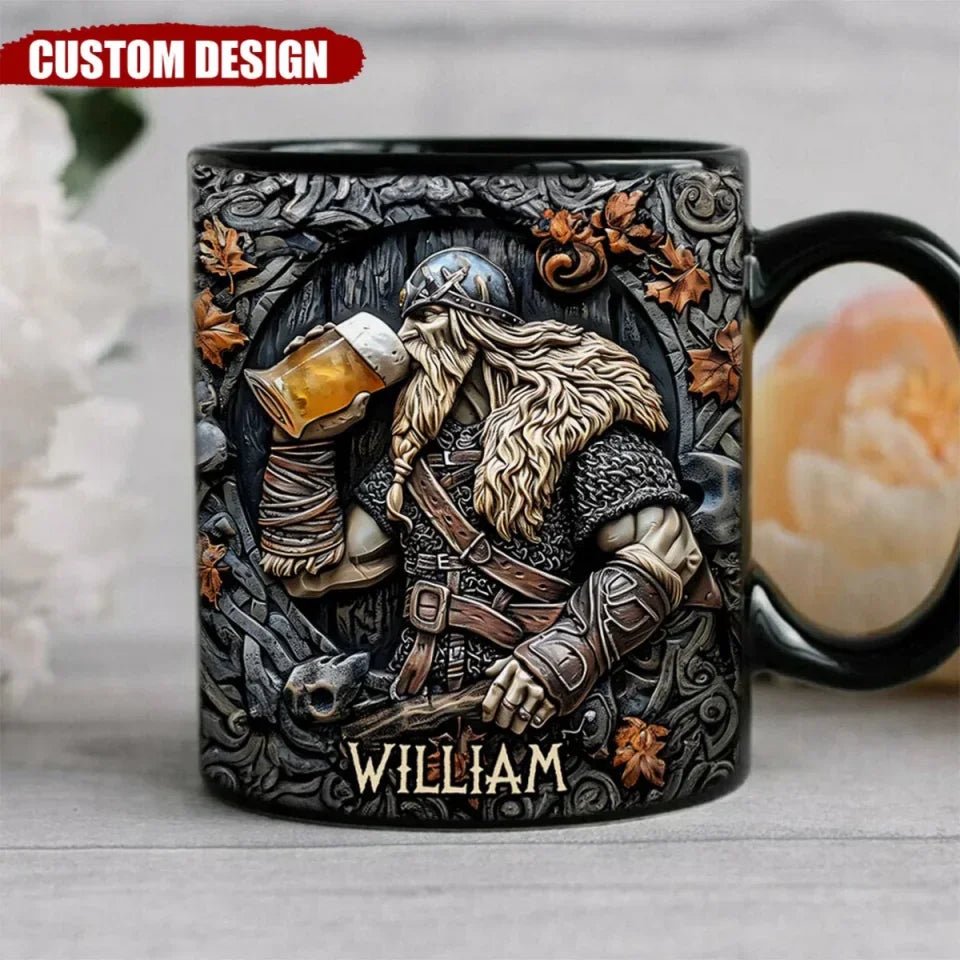 Viking Warrior Drinking Legend Raise Your Horn - Personalized Viking Mug 747705 - DiyGiftly