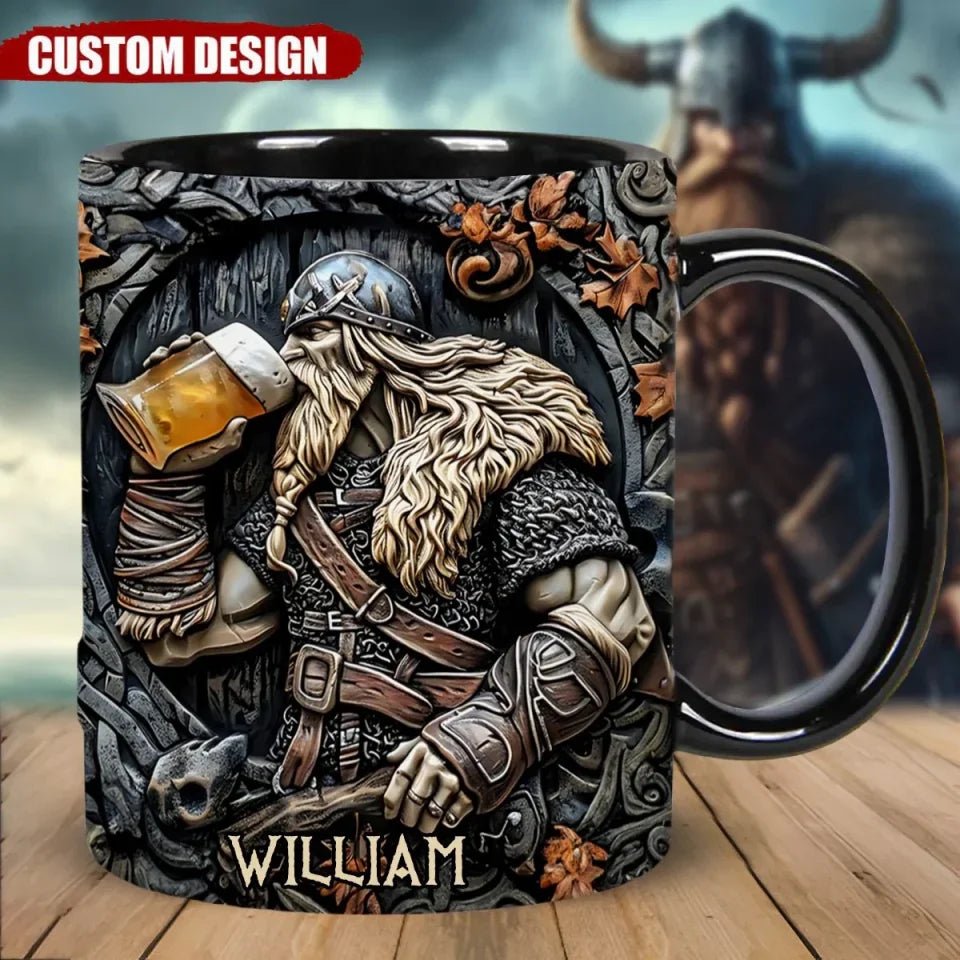 Viking Warrior Drinking Legend Raise Your Horn - Personalized Viking Mug 747705 - DiyGiftly