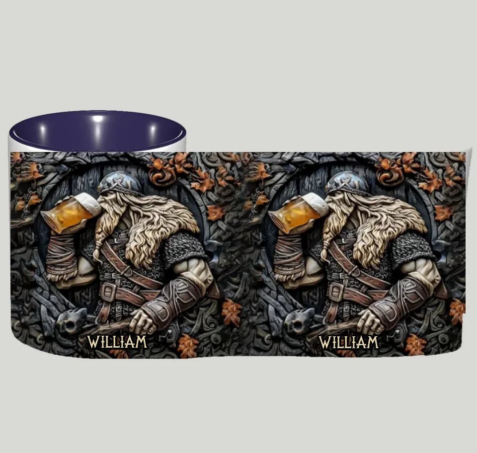 Viking Warrior Drinking Legend Raise Your Horn - Personalized Viking Mug 747705 - DiyGiftly