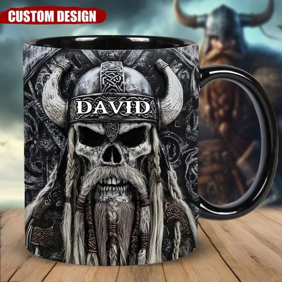 Vikings Skull - Personalized Viking Mug 747717 - DiyGiftly