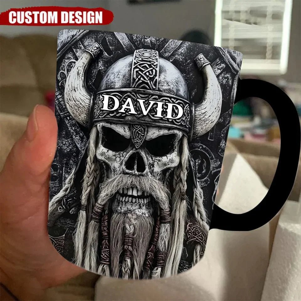 Vikings Skull - Personalized Viking Mug 747717 - DiyGiftly