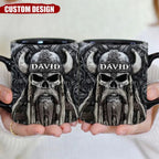 Vikings Skull - Personalized Viking Mug 747717 - DiyGiftly