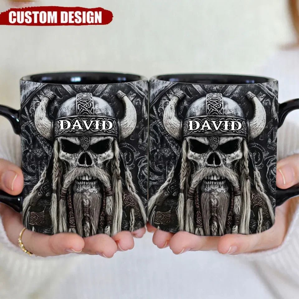 Vikings Skull - Personalized Viking Mug 747717 - DiyGiftly