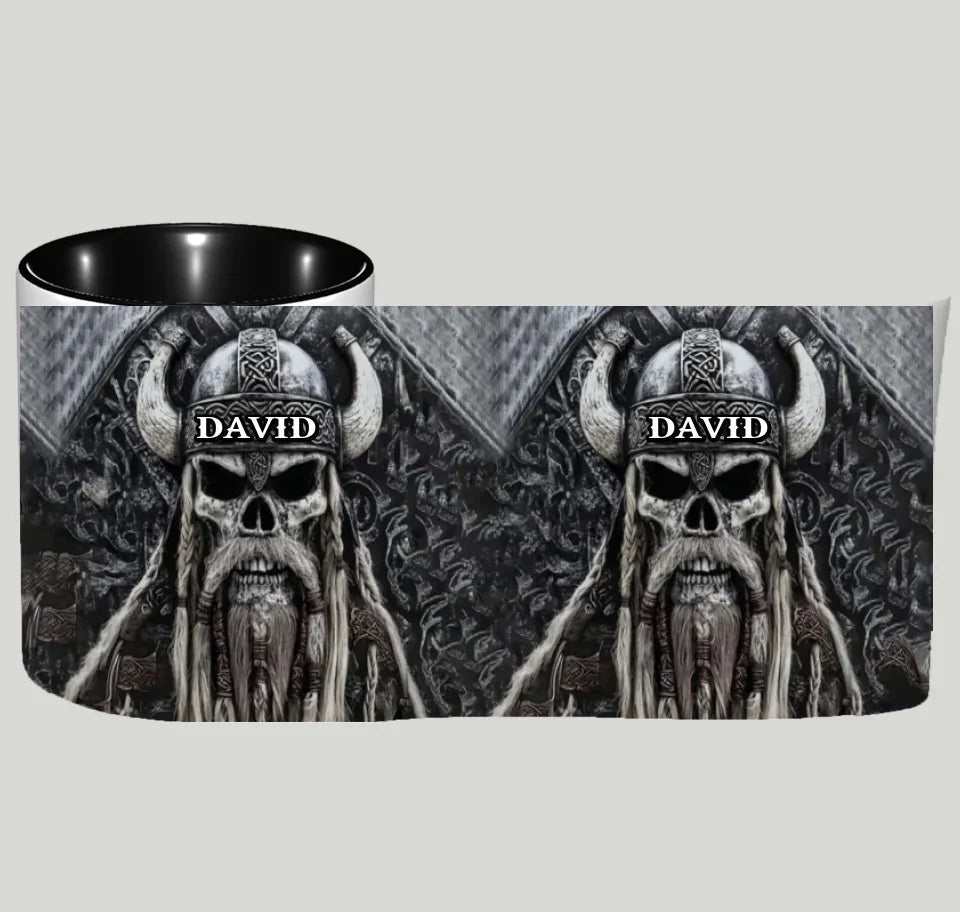 Vikings Skull - Personalized Viking Mug 747717 - DiyGiftly