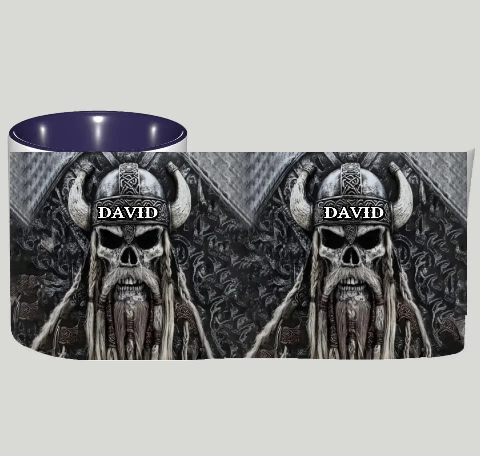 Vikings Skull - Personalized Viking Mug 747717 - DiyGiftly