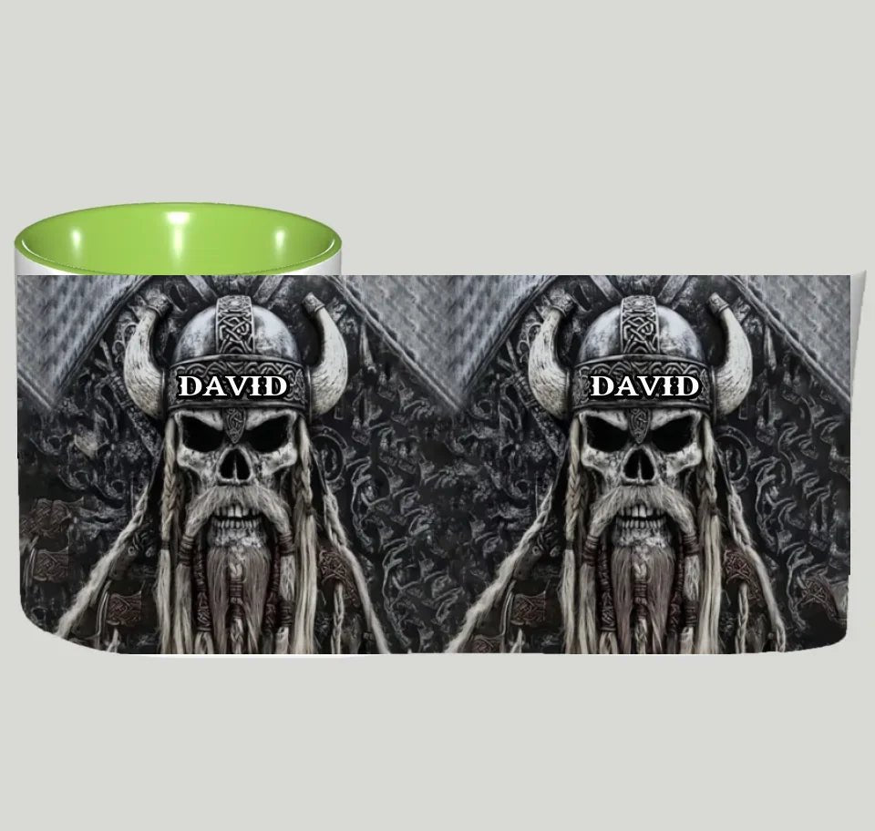 Vikings Skull - Personalized Viking Mug 747717 - DiyGiftly