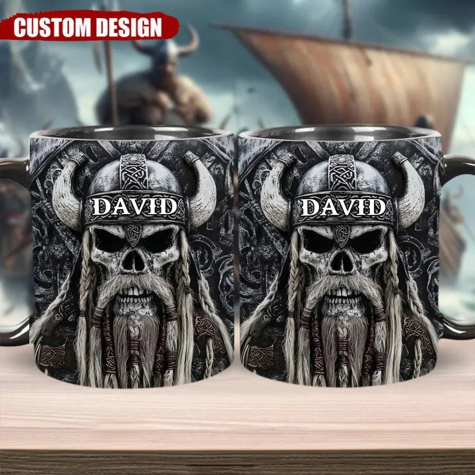 Vikings Skull - Personalized Viking Mug 747717 - DiyGiftly