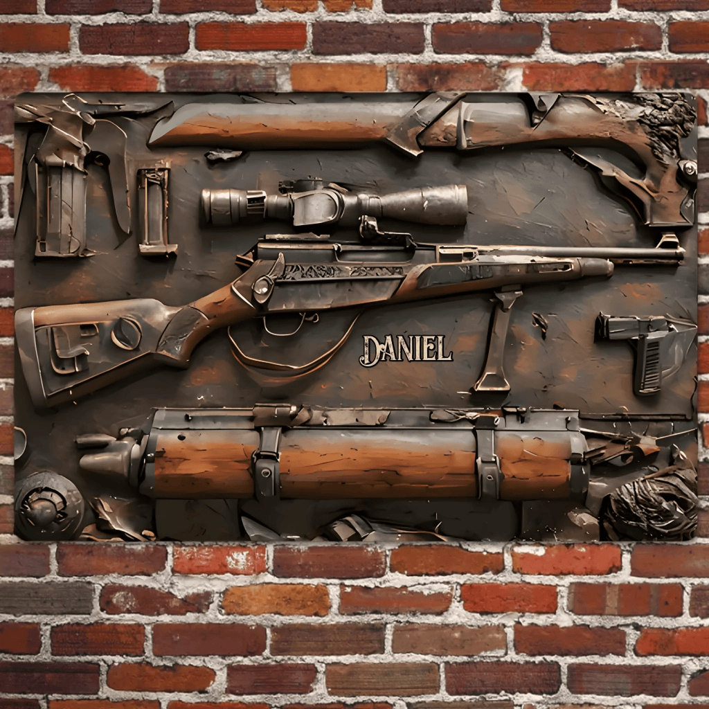 Vintage Tools - Personalized Hunting Rectangle Metal Sign 737268 - 737280 - DiyGiftly