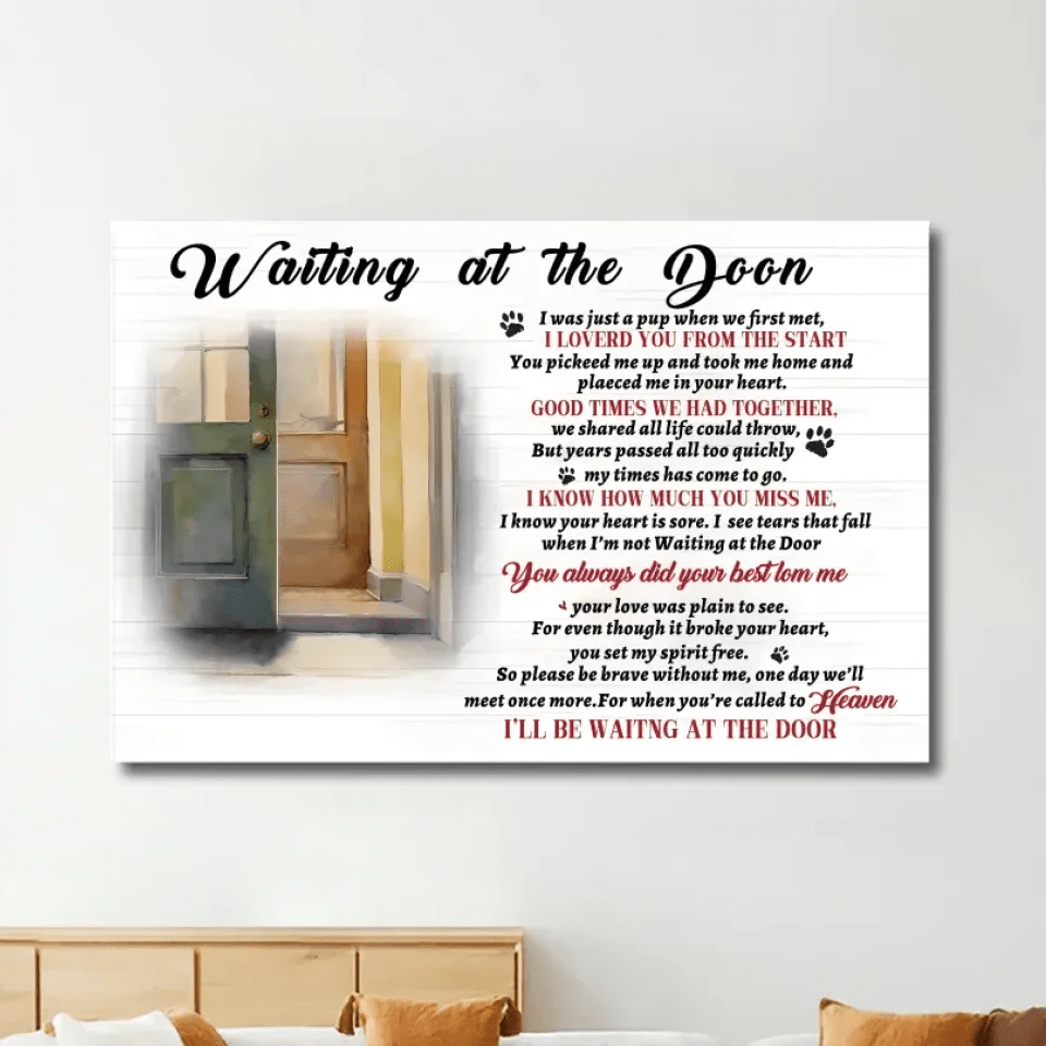 Waiting At The Door, Gift For Dog Lover, Personalized Poster 748614 - 748615 - DiyGiftly