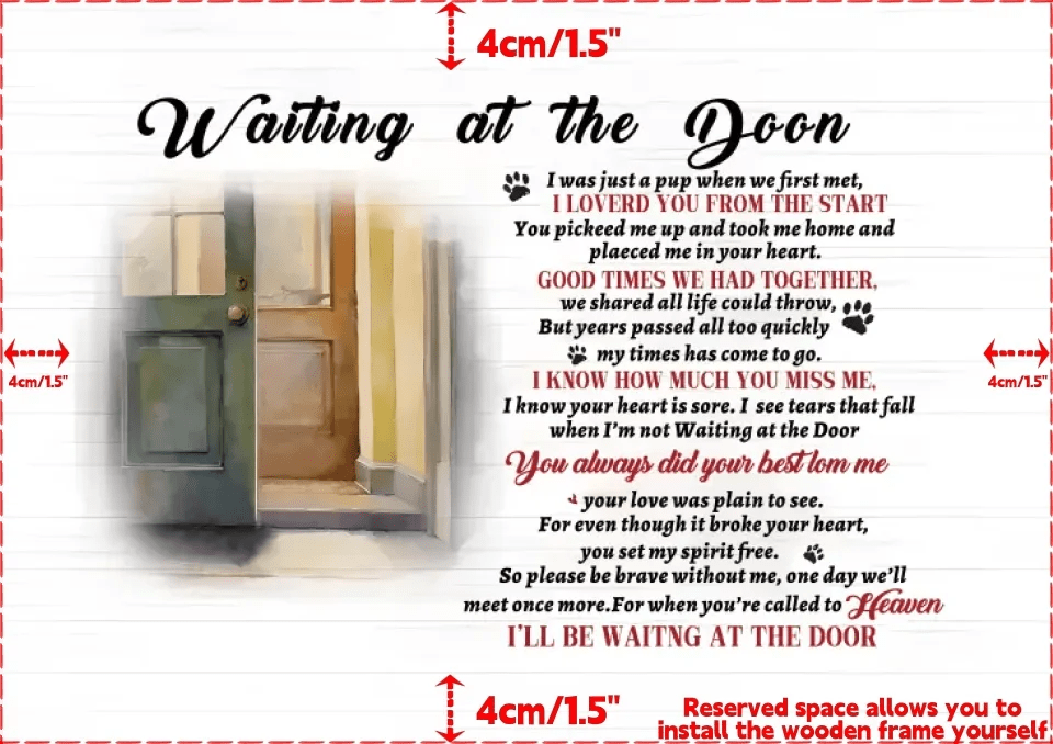 Waiting At The Door, Gift For Dog Lover, Personalized Poster 748614 - 748615 - DiyGiftly