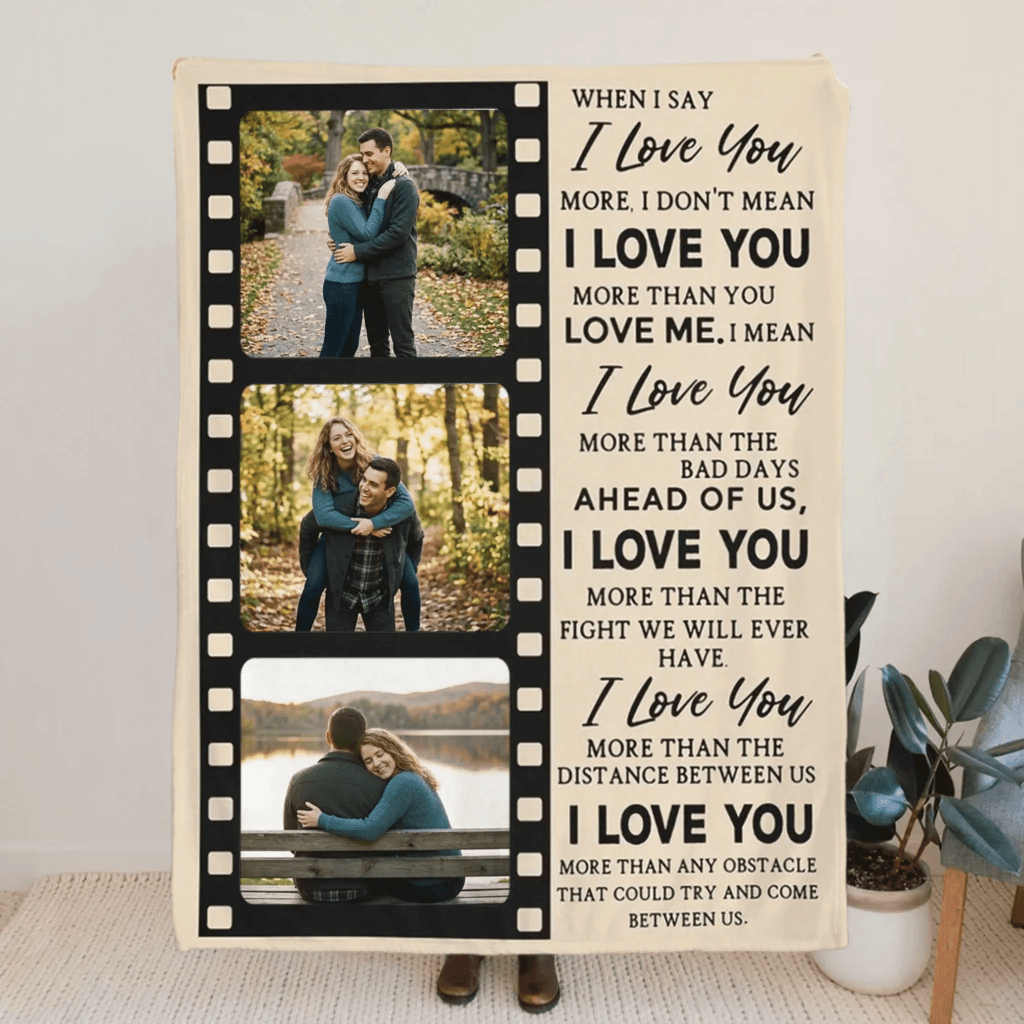 Warm Hugs Forever - Personalized Photo Blanket, Custom Love Gift for Cozy Nights 1158543 - DiyGiftly